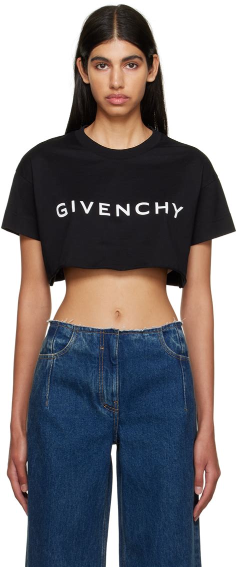 t shirt givenchy woman|Givenchy cropped t shirt.